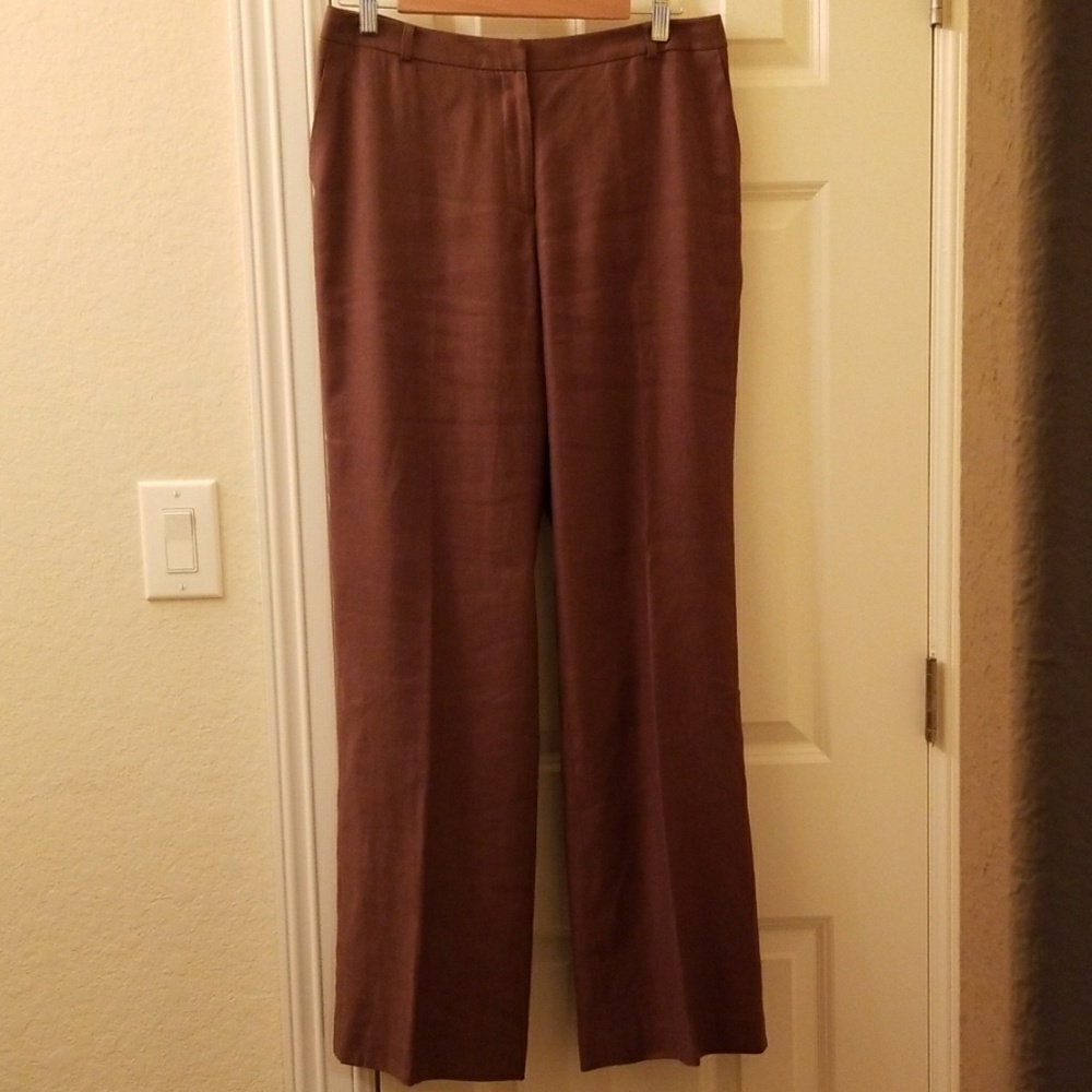 Brown linen trousers